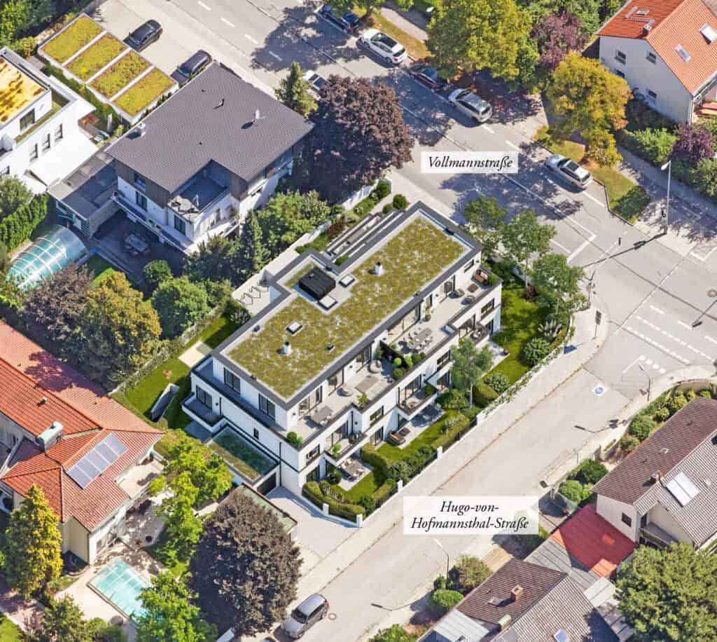 Vollmannstraße 43 – Luftaufnahme